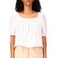 Blusa de gaze Sanctuary Women's Real Love, branca, tamanho médio