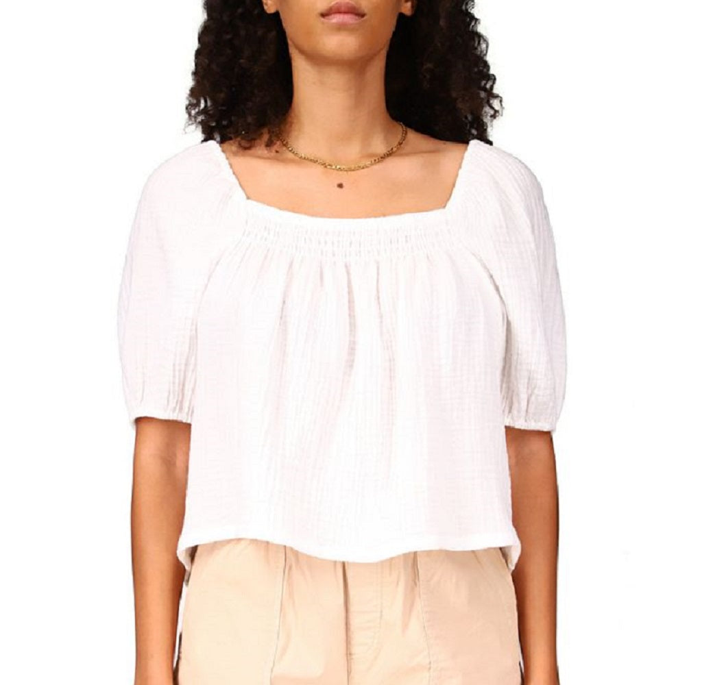 Blusa de gaze Sanctuary Women's Real Love, branca, tamanho médio