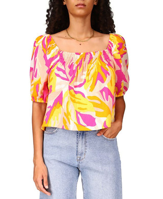 Blusa estampada Real Love da Sanctuary Women, rosa, tamanho XX-S