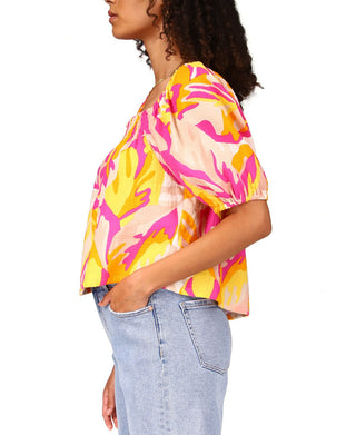 Blusa estampada Real Love da Sanctuary Women, rosa, tamanho XX-S