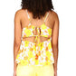 Blusa feminina Sanctuary com estampa floral e mistura de linho, rosa, tamanho grande