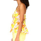 Blusa feminina Sanctuary com estampa floral e mistura de linho, rosa, tamanho grande