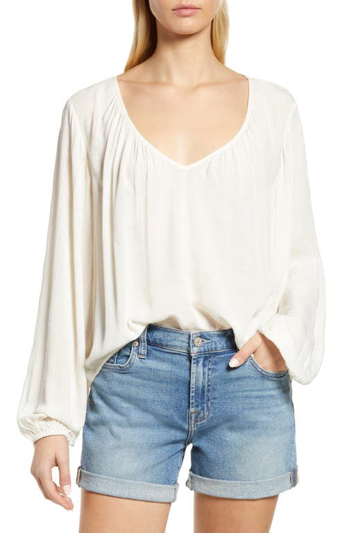 Blusa feminina Sanctuary Relaxed High Low, branca, tamanho X-S