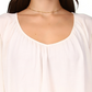Blusa feminina Sanctuary Relaxed High Low, branca, tamanho X-S