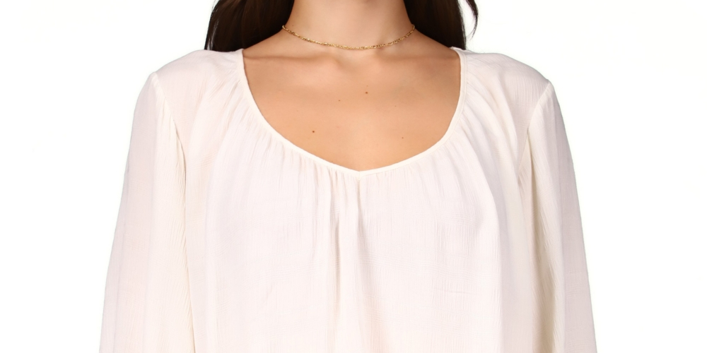 Blusa feminina Sanctuary Relaxed High Low, branca, tamanho X-S