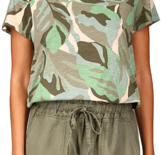 Camiseta feminina The Perfect Print da Sanctuary, verde, tamanho médio