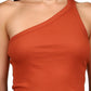 Regata Sanctuary Hot Shot One Shoulder Feminina Marrom Tamanho Médio