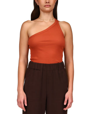 Regata Sanctuary Hot Shot One Shoulder Feminina Marrom Tamanho Médio