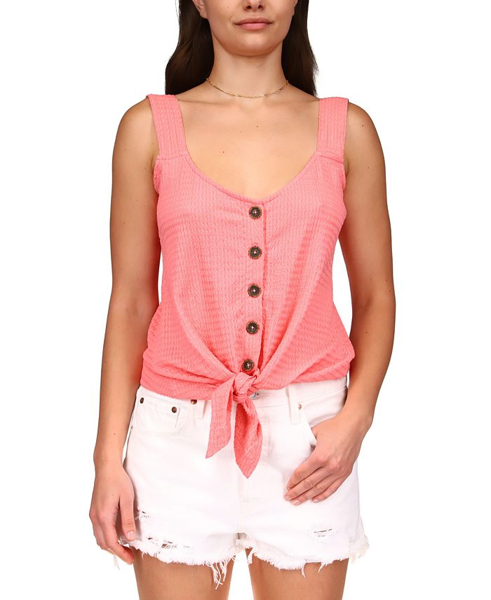 Regata Sanctuary Feminina Golden Hour Tie Hem Vermelha Tamanho Grande