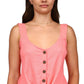Regata Sanctuary Feminina Golden Hour Tie Hem Vermelha Tamanho Grande