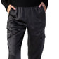 Calça de corrida feminina Sanctuary The Fixer Satin Cargo, preta, tamanho médio