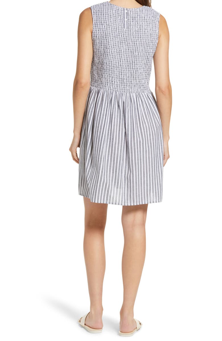 french-connection-womens-white-smocked-dress-size-4