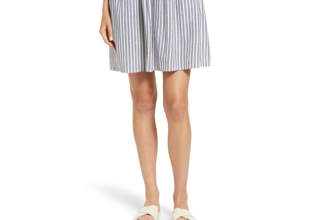 french-connection-womens-white-smocked-dress-size-4