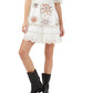Vestido curto bordado French Connection feminino de algodão Biton, branco, tamanho 6
