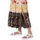 Saia feminina com estampa Isdra Mix e camadas, amarela, tamanho 6, da French Connection