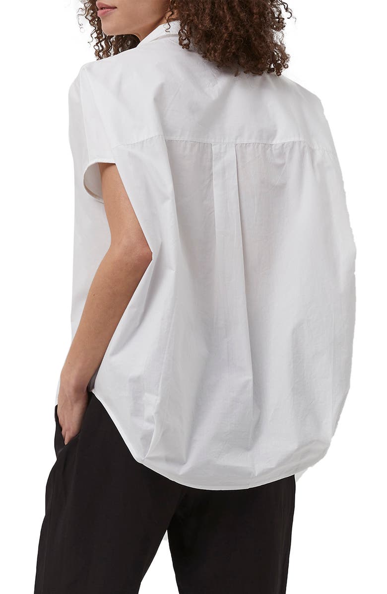 Camisa feminina Rhodes Popover da French Connection, branca, tamanho médio