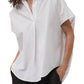 Camisa feminina Rhodes Popover da French Connection, branca, tamanho médio