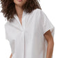 Camisa feminina Rhodes Popover da French Connection, branca, tamanho médio