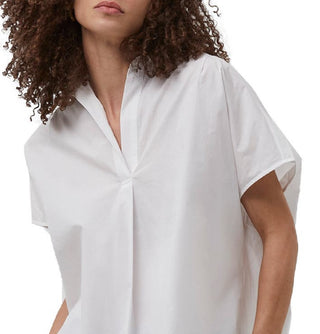 Camisa feminina Rhodes Popover da French Connection, branca, tamanho médio