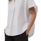 Blusa feminina de algodão Cele Rhodes da French Connection, branca, tamanho grande