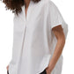 Blusa feminina de algodão Cele Rhodes da French Connection, branca, tamanho grande
