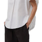Blusa feminina de algodão Cele Rhodes da French Connection, branca, tamanho grande