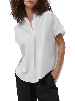 Blusa de popeline feminina French Connection, branca, tamanho extragrande