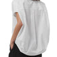 Blusa de popeline feminina French Connection, branca, tamanho extragrande