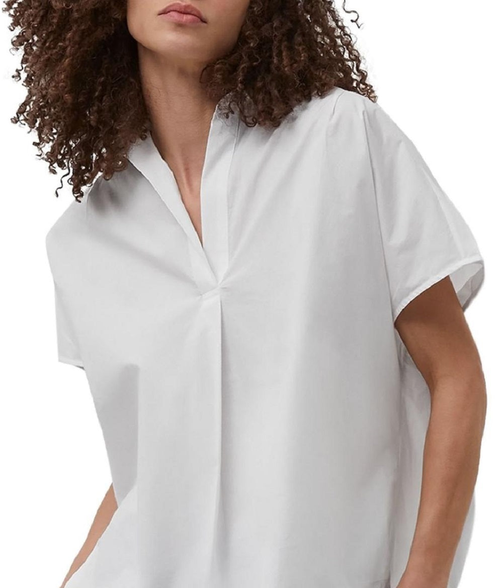 Blusa de popeline feminina French Connection, branca, tamanho extragrande