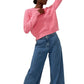 Suéter de algodão Lilly Mozart feminino French Connection, rosa, tamanho pequeno
