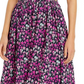 Vestido midi com recorte floral feminino French Connection, roxo, tamanho 4