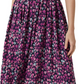 Vestido midi com recorte estampado feminino French Connection, roxo, tamanho 0