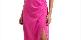 Vestido midi de cetim Afina Inu feminino da French Connection, rosa, tamanho M