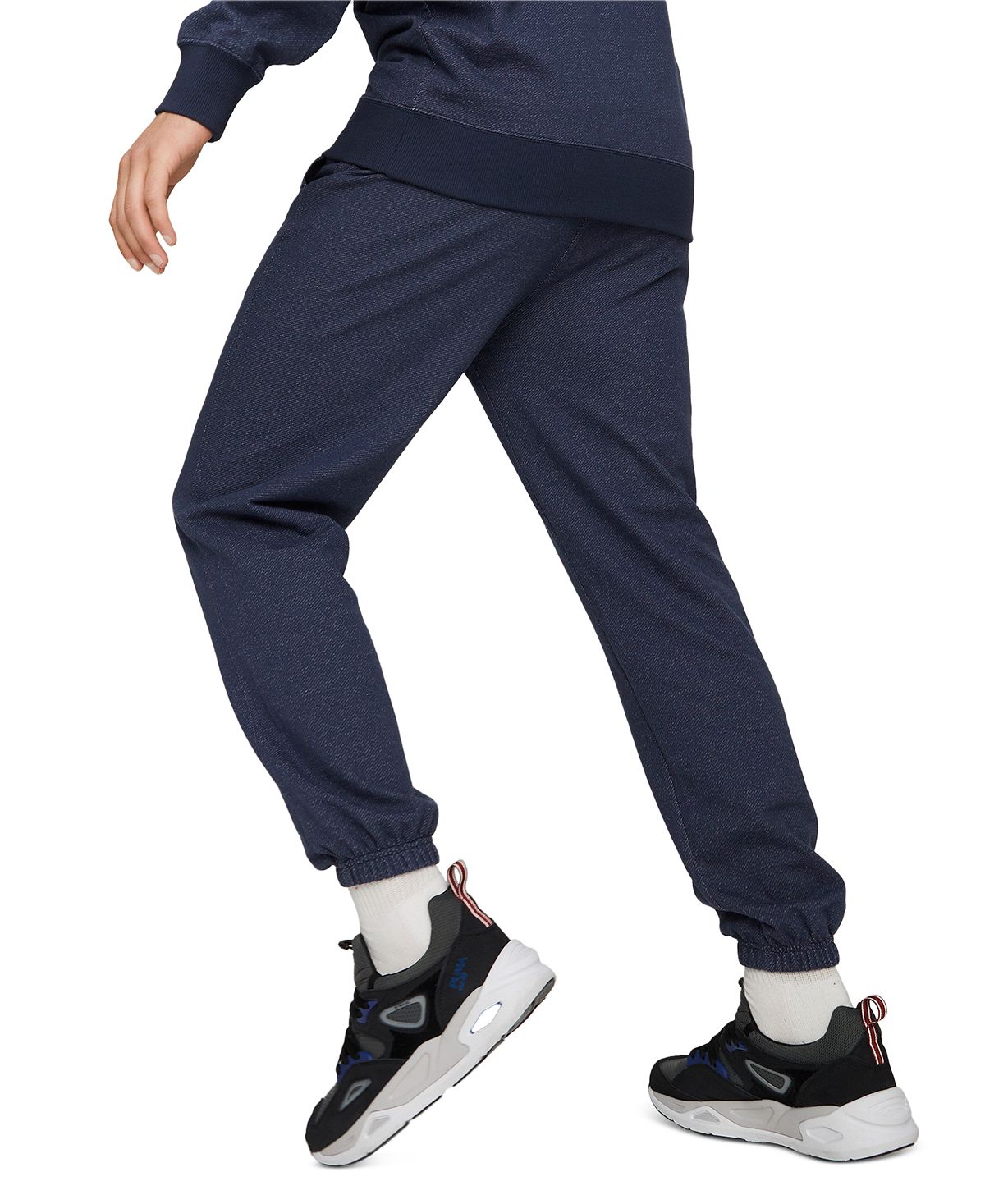 Calça de moletom Puma Masculina com Cordão Elástico e Logotipo Bordado Azul Tamanho Médio