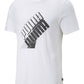 Camiseta Puma Power Logo Graphic Manga Curta Masculina Branca Tamanho P