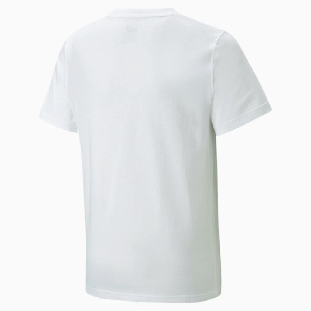 Camiseta Puma Power Logo Graphic Manga Curta Masculina Branca Tamanho Médio