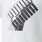 Camiseta Puma Power Logo Graphic Manga Curta Masculina Branca Tamanho Médio