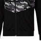 Jaqueta Puma Masculina Contrast Camo Full Zip Preta Tamanho Grande