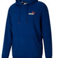Moletom com capuz Puma masculino com logotipo bordado, azul, tamanho grande
