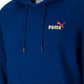Moletom com capuz Puma masculino com logotipo bordado, azul, tamanho grande