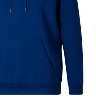 Moletom com capuz Puma masculino com logotipo bordado, azul, tamanho grande