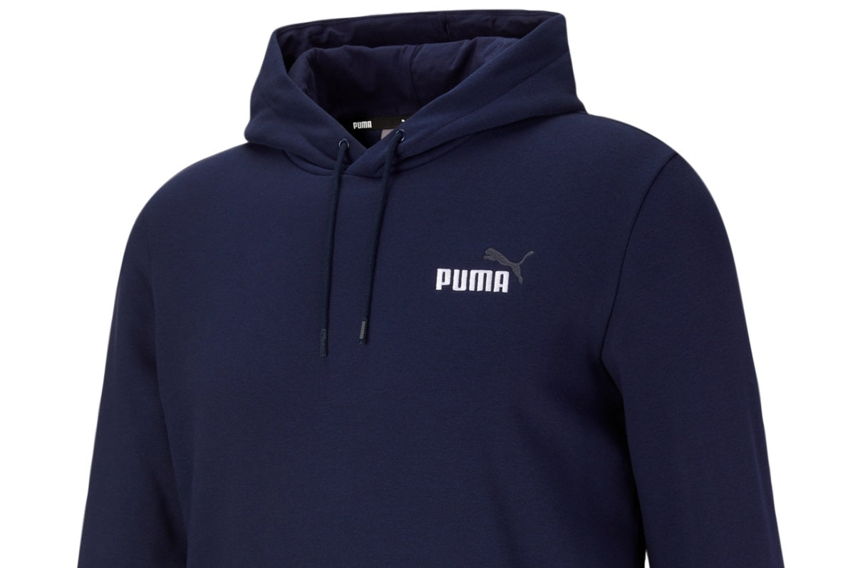 Moletom com capuz Puma masculino com logotipo bordado, azul, tamanho XX-G