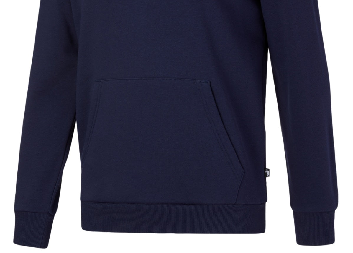 Moletom com capuz Puma masculino com logotipo bordado, azul, tamanho XX-G