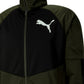 Jaqueta Puma Masculina Colorblocked Logo Print Verde Tamanho Grande
