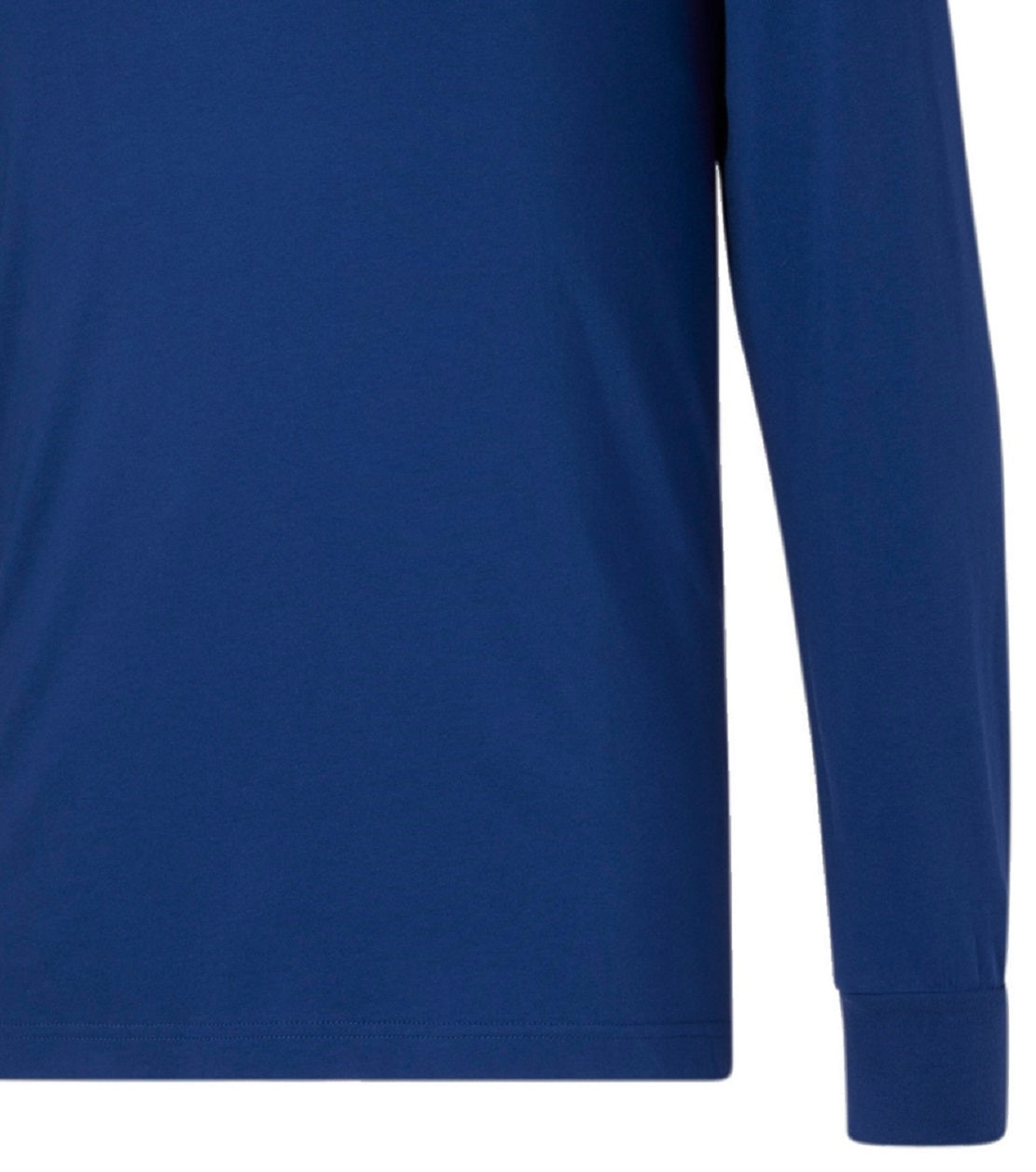 Camiseta Puma Masculina Manga Longa Logo Azul Tamanho Médio