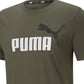Camiseta Puma Essential Logo Masculina Verde Tamanho Grande