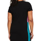 Vestido curto feminino Puma com decote redondo e bloco de cores, preto, tamanho 1X