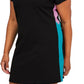 Vestido curto Puma feminino Lava Colorblocked com decote redondo, preto, tamanho 2X
