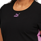 Vestido curto Puma feminino Lava Colorblocked com decote redondo, preto, tamanho 2X