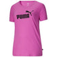 Camiseta Puma Logo Feminina Rosa Tamanho 1X